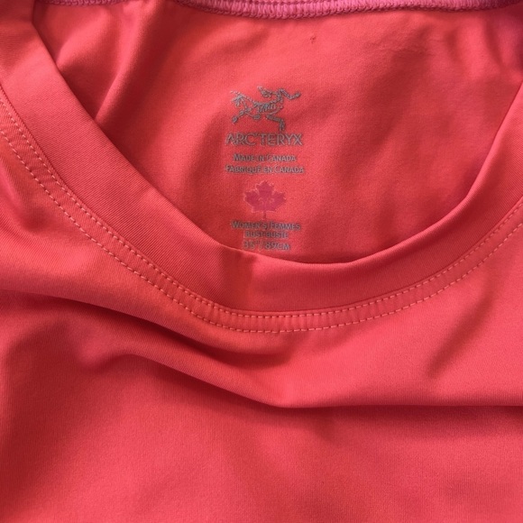 Arc’teryx red orange long sleeve polyester base layer shirt size small - Picture 4 of 8